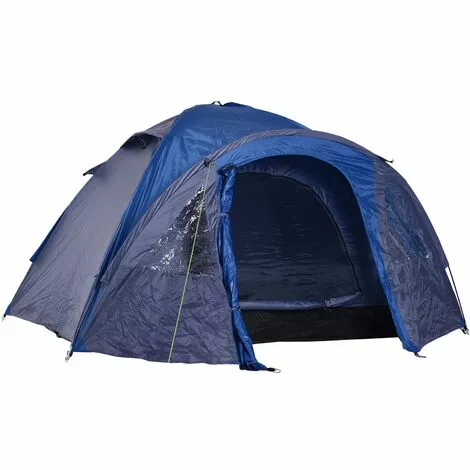 Outsunny Doppelwandzelt Kuppelzelt Outdoor Iglu Familienzelt Für 4 Personen 4 Jahreszeiten Wasserdicht Mit Tragetasche Moskitonetz Tür Polyester + Glasfaser Blau 250 X 300 X 130 Cm 1 Outsunny Doppelwandzelt Kuppelzelt Outdoor Iglu Familienzelt Für 4 Personen 4 Jahreszeiten Wasserdicht Mit Tragetasche Moskitonetz Tür Polyester + Glasfaser Blau 250 X 300 X 130 Cm