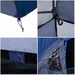 Outsunny Doppelwandzelt Kuppelzelt Outdoor Iglu Familienzelt Für 4 Personen 4 Jahreszeiten Wasserdicht Mit Tragetasche Moskitonetz Tür Polyester + Glasfaser Blau 250 X 300 X 130 Cm 8 Outsunny Doppelwandzelt Kuppelzelt Outdoor Iglu Familienzelt Für 4 Personen 4 Jahreszeiten Wasserdicht Mit Tragetasche Moskitonetz Tür Polyester + Glasfaser Blau 250 X 300 X 130 Cm -Günstiges Partyzelte, Pergolas & Pavillons Geschäft 10998836 4