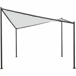 DEGAMO Pavillon ORLANDO 3,5x3,5 Meter Mit Plane PVC-bechichtet Weiss