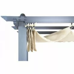 DEMA Alu Pergola Garten Pavillon Sonnenschutz Überdachung Freiburg Ecru Sonnendach -Günstiges Partyzelte, Pergolas & Pavillons Geschäft 12201375 5