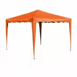 DEMA Pavillon Gartenpavillon Faltpavillon 3x3m Orange Garten Partyzelt