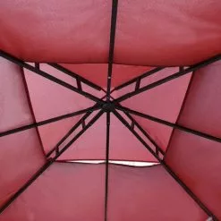 COSTWAY Pavilliondach Ersatzdach Pavillonplane Dachabzug Kaminabzug Dachplane Fuer Pavillon 3x3M Weinrot -Günstiges Partyzelte, Pergolas & Pavillons Geschäft 12499521 5