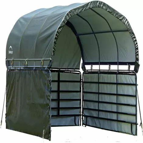 ShelterLogic Weidezelt, Weideunterstand Mit Seitenverkleidung 370 X 370 X 170 Cm Grün 370 X 370 X 170 Cm (L X B X H) Ohne Stahlgestell 2 ShelterLogic Weidezelt, Weideunterstand Mit Seitenverkleidung 370 X 370 X 170 Cm Grün 370 X 370 X 170 Cm (L X B X H) Ohne Stahlgestell – Bild 2