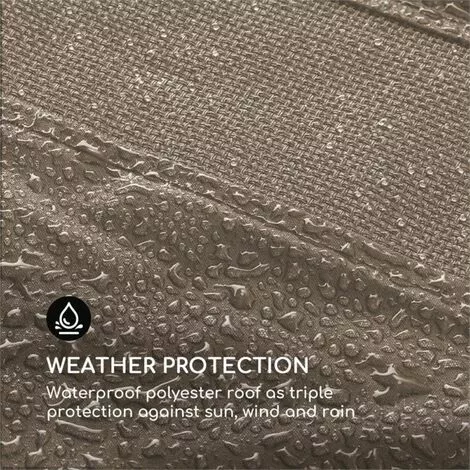 Blumfeldt Senator Ersatzdach Sonnenschutz Polyester Wasserdicht Taupe 3 Blumfeldt Senator Ersatzdach Sonnenschutz Polyester Wasserdicht Taupe – Bild 3