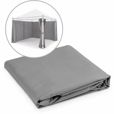 Blumfeldt Pantheon Illumina Pavillon-Seitenwände 4 Stück 140g/m² Polyester Grau 1 Blumfeldt Pantheon Illumina Pavillon-Seitenwände 4 Stück 140g/m² Polyester Grau