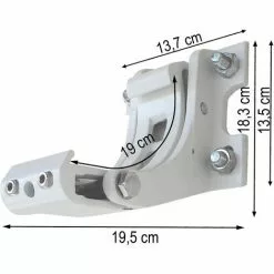 2er-Set Wandhalterung Für Markise HHG-432, H123, Wandkonsole Wandmontage Adapter ~ Weiß -Günstiges Partyzelte, Pergolas & Pavillons Geschäft 16268389 4