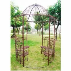 DEMA Garten Pavillon Metallpavillon 200x295cm Gartenpavillon SUN Nostalgie Antik-Look