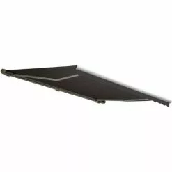 Elektrische Kassetten-Markise HHG-303, Vollkassette Volant 4,5x3m ~ Polyester Anthrazit