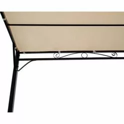 DEGAMO MANTOVA-XL: Anbaupavillon 3x3 Meter, Stahlgestell Dunkel, Plane PVC-beschichtetes Polyester écru, Wasserdicht 7 DEGAMO MANTOVA-XL: Anbaupavillon 3x3 Meter, Stahlgestell Dunkel, Plane PVC-beschichtetes Polyester écru, Wasserdicht -Günstiges Partyzelte, Pergolas & Pavillons Geschäft 17974530 3