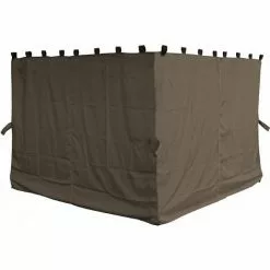 Quick-Star 4 Seitenteile Für Pavillon Nizza 3x4m Seitenwand Taupe / Beigegrau RAL 7006