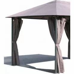Quick-Star 4 Seitenteile Für Pavillon Nizza 3x4m Seitenwand Taupe / Beigegrau RAL 7006 -Günstiges Partyzelte, Pergolas & Pavillons Geschäft 18131905 4