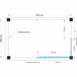Quick-Star 4 Seitenteile Für Pavillon Nizza 3x4m Seitenwand Grau -Günstiges Partyzelte, Pergolas & Pavillons Geschäft 18131907 5