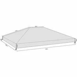 Quick-Star Pavillon Schutzhaube 3x4 M Wasserdicht Transparent -Günstiges Partyzelte, Pergolas & Pavillons Geschäft 18132005 4
