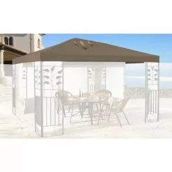 Quick-Star Ersatzdach Für Pavillon 3x3m Taupe Ersatzbezug Pavillondach -Günstiges Partyzelte, Pergolas & Pavillons Geschäft 18132029 5