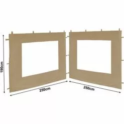 Quick-Star Set Ersatzdach Und 2 Seitenteile Für Garten Pavillon 3x3m Sand Antik Pavillondach Ersatzbezug Seitenwände -Günstiges Partyzelte, Pergolas & Pavillons Geschäft 18132070 3