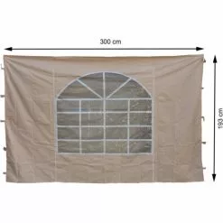 Quick-Star 2 Seitenteile Mit PVC Fenster 300x193cm / 400x193cm Für Pavillon Sahara 3x4m Seitenwand Sand -Günstiges Partyzelte, Pergolas & Pavillons Geschäft 18132131 3