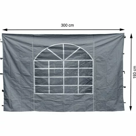 Quick-Star 4 Seitenteile Mit PVC Fenster 300x195cm Für Pavillon Sahara 3x3m Seitenwand Grau 3 Quick-Star 4 Seitenteile Mit PVC Fenster 300x195cm Für Pavillon Sahara 3x3m Seitenwand Grau – Bild 3