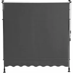 Quick-Star 2 Stück Klemmmarkise 250x130cm GRAU Balkonmarkise Sonnenschutz Terrassenüberdachung Höhenverstellbar Von 200-290cm Markise Balkon Ohne Bohren -Günstiges Partyzelte, Pergolas & Pavillons Geschäft 18132173 5