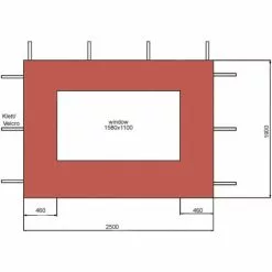 Quick-Star 2 Seitenteile 250x190cm 350x190cm Für Gartenpavillon Antik Pavillon Partyzelt 3x4m Rotorange RAL 2001 -Günstiges Partyzelte, Pergolas & Pavillons Geschäft 18132212 3