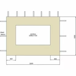 Quick-Star 2 Seitenteile 250x190cm 350x190cm Für Gartenpavillon Antik Pavillon Partyzelt 3x4m Sand -Günstiges Partyzelte, Pergolas & Pavillons Geschäft 18132213 4