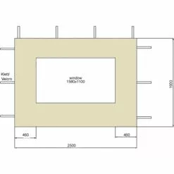 Quick-Star 2 Seitenteile 250x190cm 350x190cm Für Gartenpavillon Antik Pavillon Partyzelt 3x4m Sand -Günstiges Partyzelte, Pergolas & Pavillons Geschäft 18132213 5