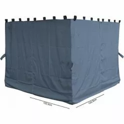 Quick-Star 4 Seitenteile Für Pavillon Paris 3x3m Seitenwand Platingrau