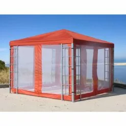 Quick-Star 4 Seitenteile Mit Moskitonetz Für Rank Pavillon 3x3m Seitenwand Terra / Rotorange RAL 2001 -Günstiges Partyzelte, Pergolas & Pavillons Geschäft 18132219 3