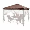 Quick-Star Ersatzdach 3x3m Stil Pavillon Taupe