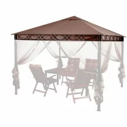 Quick-Star Ersatzdach 3x3m Stil Pavillon Taupe