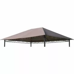 Quick-Star Ersatzdach 3x4m Stil Pavillon Taupe Ersatzplane Ersatzbezug