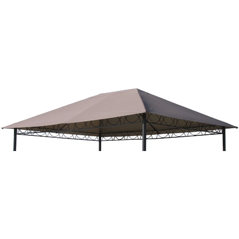 Quick-Star Ersatzdach 3x4m Stil Pavillon Taupe Ersatzplane Ersatzbezug 1 Quick-Star Ersatzdach 3x4m Stil Pavillon Taupe Ersatzplane Ersatzbezug