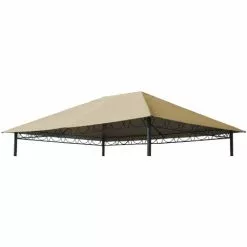 Quick-Star Ersatzdach 3x4m Stil Pavillon Sand Ersatzplane Ersatzbezug