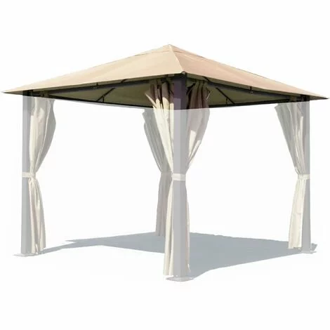 Quick-Star Ersatzdach Für Pavillon Paris 3x3m Pavillondach Sand 1 Quick-Star Ersatzdach Für Pavillon Paris 3x3m Pavillondach Sand
