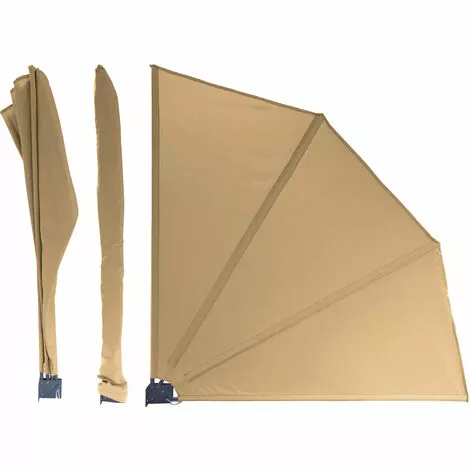 Quick-Star Sichtschutz Fächer 115 X 115 Cm EASY MOUNT BEIGE Blickdicht Balkon Trennwand Windschutz Sonnenschutz 2 Quick-Star Sichtschutz Fächer 115 X 115 Cm EASY MOUNT BEIGE Blickdicht Balkon Trennwand Windschutz Sonnenschutz – Bild 2