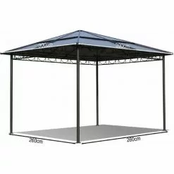 Quick-Star Metall Garten Hardtop Pavillon 3x3m Doppelstegplatten Polycarbonat Dach Partyzelt Pergola -Günstiges Partyzelte, Pergolas & Pavillons Geschäft 18430659 3