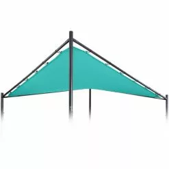Ersatz-Bezug Für Pergola HHG-334, Sonnensegel Ersatzbezug, 3x3m Polyester ~ Türkis -Günstiges Partyzelte, Pergolas & Pavillons Geschäft 18449087 3