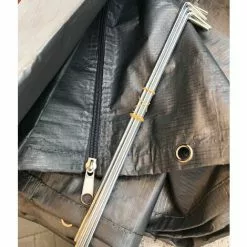 Quick-Star 2 Seitenteile Aus PE Mit Fenster 300x195cm / 400x195cm Für Pavillon 3x4m Seitenwand Anthrazit RAL 7012 -Günstiges Partyzelte, Pergolas & Pavillons Geschäft 18742559 3