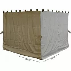 Quick-Star 4 Seitenteile Für Pavillon Paris 3x3m Seitenwand Sand