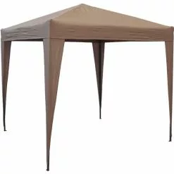 Quick-Star Pop-Up-Pavillon 2,5 X 2,5 M Beige Mit Fußbeschwerer Und Mit 4 Easy-Klett Seitenwänden Mit 2 Reißverschlüssen. -Günstiges Partyzelte, Pergolas & Pavillons Geschäft 19116263 5