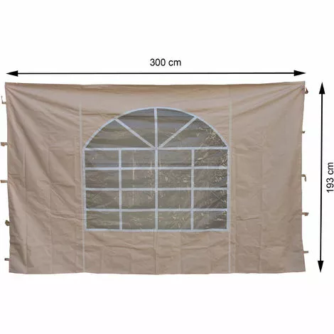 Quick-Star 2 Seitenteile Mit PVC Fenster 300x195cm Für Pavillon Sahara 3x3m Seitenwand Sand 2 Quick-Star 2 Seitenteile Mit PVC Fenster 300x195cm Für Pavillon Sahara 3x3m Seitenwand Sand – Bild 2