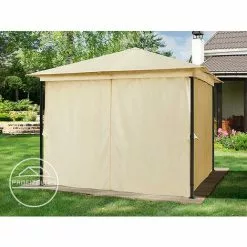PROFIZELT24 Gartenpavillon 3x3 M Wasserdicht Pavillon Mit 4 Seitenteilen Gartenzelt Ca. 180g/m² Dachplane In Creme Partyzelt 7 PROFIZELT24 Gartenpavillon 3x3 M Wasserdicht Pavillon Mit 4 Seitenteilen Gartenzelt Ca. 180g/m² Dachplane In Creme Partyzelt -Günstiges Partyzelte, Pergolas & Pavillons Geschäft 19235759 3
