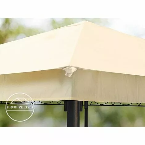 PROFIZELT24 Gartenpavillon 3x3 M Wasserdicht Pavillon Mit 4 Seitenteilen Gartenzelt Ca. 180g/m² Dachplane In Creme Partyzelt 4 PROFIZELT24 Gartenpavillon 3x3 M Wasserdicht Pavillon Mit 4 Seitenteilen Gartenzelt Ca. 180g/m² Dachplane In Creme Partyzelt – Bild 4