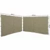 Quick-Star 2 Seitenteile Mit RV 300/400x195cm Für Pavillon 3x4m Seitenwand Beige RAL 1001