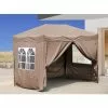 Quick-Star Pop-Up-Pavillon 2 X 3 M Beige Mit 4 Easy-Klett Seitenwänden 2 Mit Reißverschlüssen