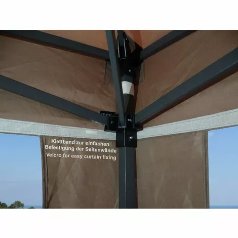 Quick-Star Pop-Up-Pavillon 2 X 3 M Beige Mit 4 Easy-Klett Seitenwänden 2 Mit Reißverschlüssen 3 Quick-Star Pop-Up-Pavillon 2 X 3 M Beige Mit 4 Easy-Klett Seitenwänden 2 Mit Reißverschlüssen – Bild 3