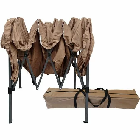 Quick-Star Pop-Up-Pavillon 2 X 3 M Beige Mit 4 Easy-Klett Seitenwänden 2 Mit Reißverschlüssen 4 Quick-Star Pop-Up-Pavillon 2 X 3 M Beige Mit 4 Easy-Klett Seitenwänden 2 Mit Reißverschlüssen – Bild 4