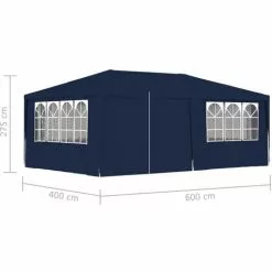 Profi-Partyzelt Mit Seitenwänden 4×6 M Blau 90 G/m² VidaXL -Günstiges Partyzelte, Pergolas & Pavillons Geschäft 19404917 3