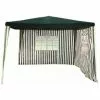 TrendLine Pavillon 3x3 M Grün-weiß Inkl. 2 Seitenteile Gartenpavillon Festzelt