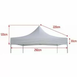 TrendLine Ersatzdach 2,95 X 2,95 M Für Faltpavillon Weiß Pavillondach