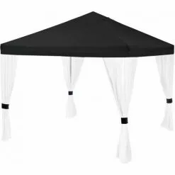 TrendLine Ersatzdach 3 X 3 M Für Pavillon DeLuxe Schwarz Pavillondach